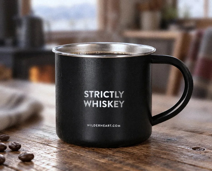 Close-up of the Strictly Whiskey engraving